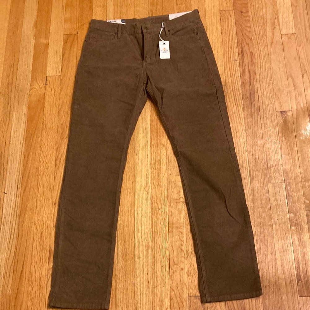Men’s Marine Layer Caribou Brown Cambridge Cords - Size 36x34. NWT